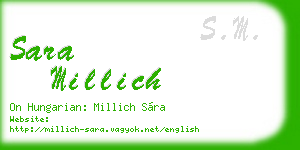 sara millich business card